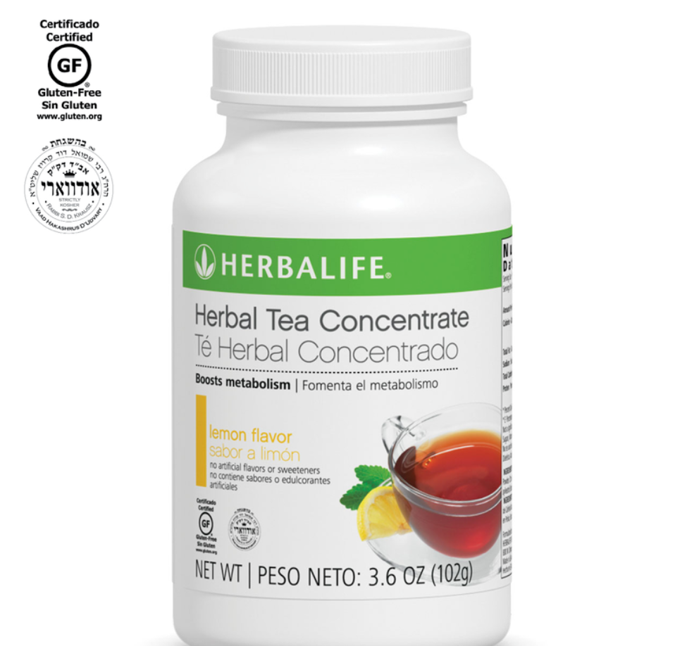 Herbalife Tea Concentrate: Lemon 3.6 OZ (102g) Gluten Free, Naturally Flavored, No Artificial Sweetener